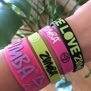 Colorful zumba rubber bracelets